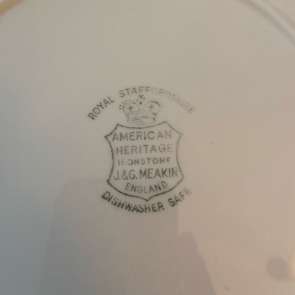 American Heritage Blue and White Decorative Plate - Picture 3 of 4